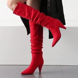 Christmas Red Boots Heeled Boots manifest what you want